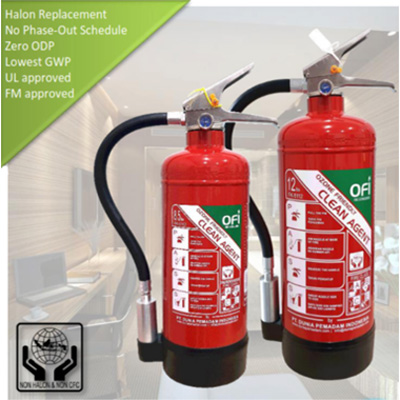 Ozone Friendly Clean Agent Fire Extinguisher